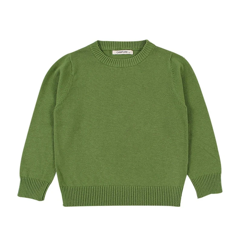 Autumn Boys Girls Knit Pullover Children Winter Clothes Cotton Sweatersuit Casual Chunky Cable Knitwear Baby Sweater Costume