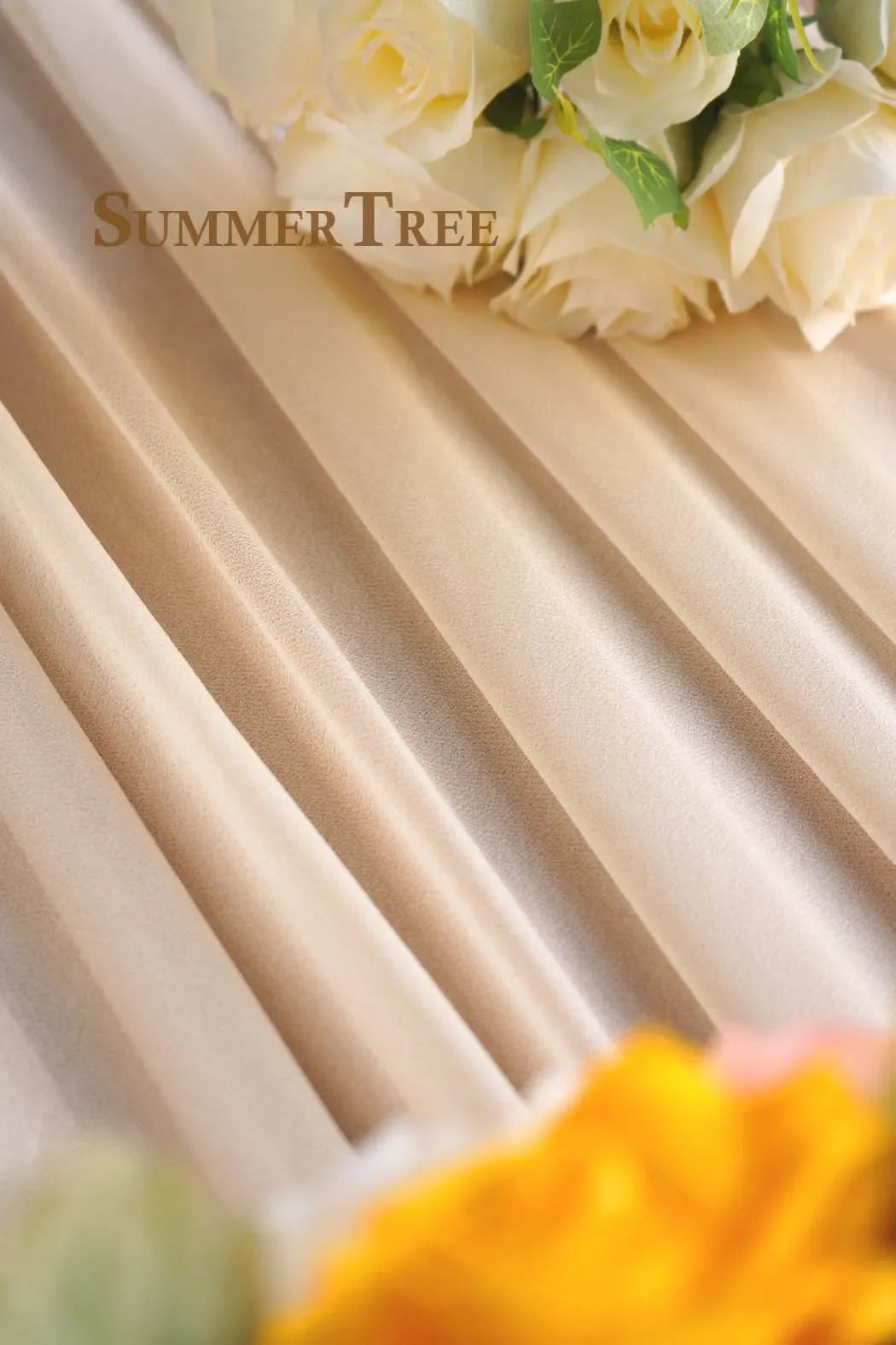 Sheer Table Runner Light Blue for Birthday Party Wedding Thanksgiving Halloween Home Dining Decorations
