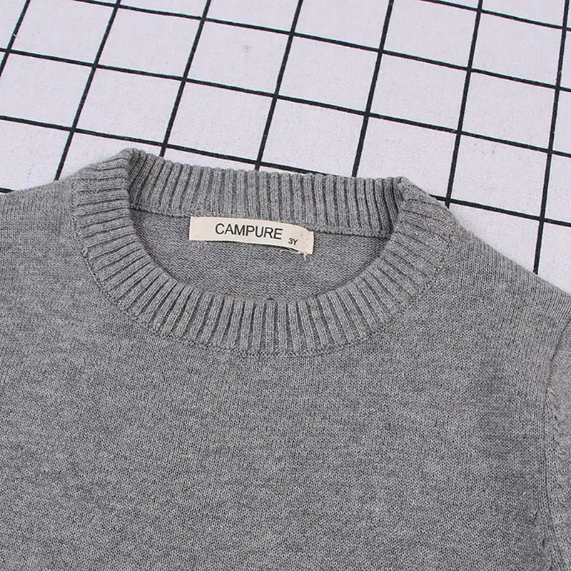 Autumn Boys Girls Knit Pullover Children Winter Clothes Cotton Sweatersuit Casual Chunky Cable Knitwear Baby Sweater Costume