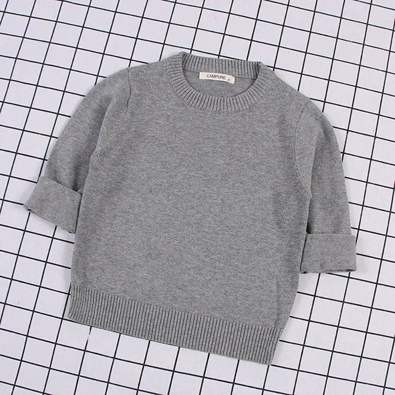 Autumn Boys Girls Knit Pullover Children Winter Clothes Cotton Sweatersuit Casual Chunky Cable Knitwear Baby Sweater Costume