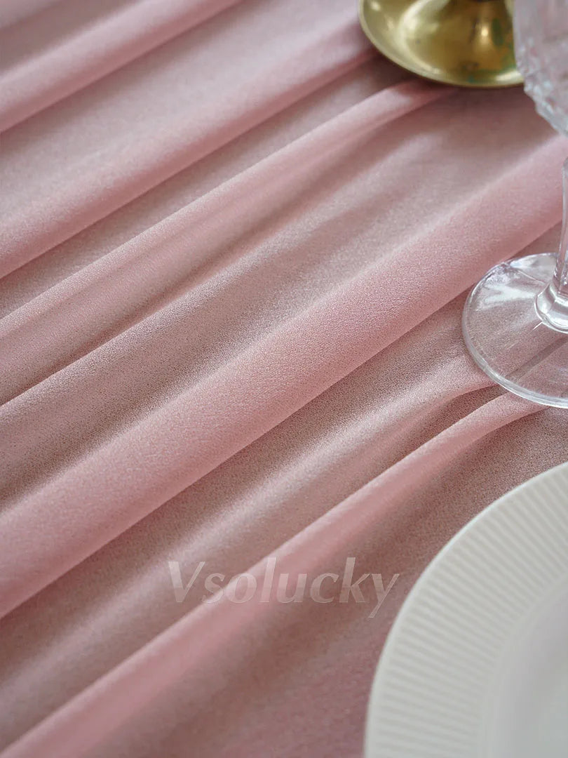 Sheer Table Runner Light Blue for Birthday Party Wedding Thanksgiving Halloween Home Dining Decorations