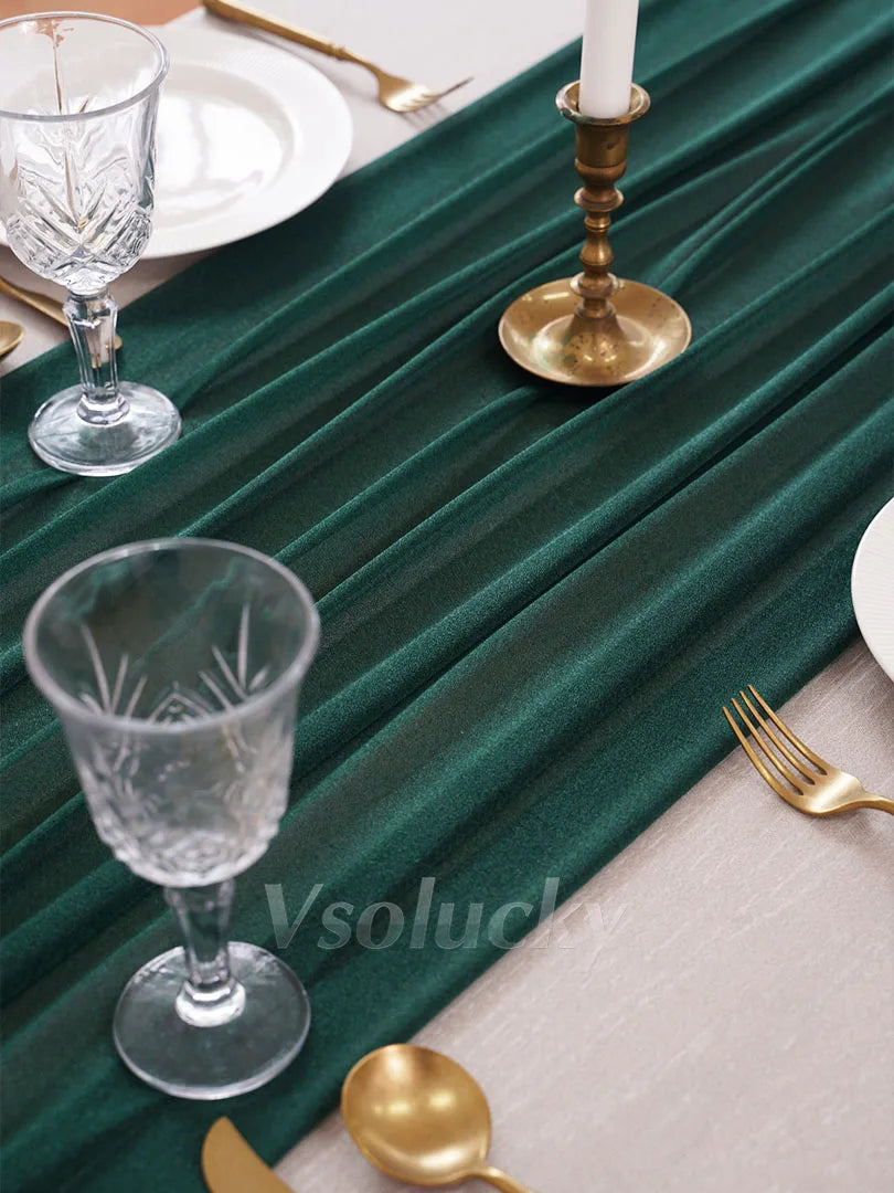 Sheer Table Runner Light Blue for Birthday Party Wedding Thanksgiving Halloween Home Dining Decorations