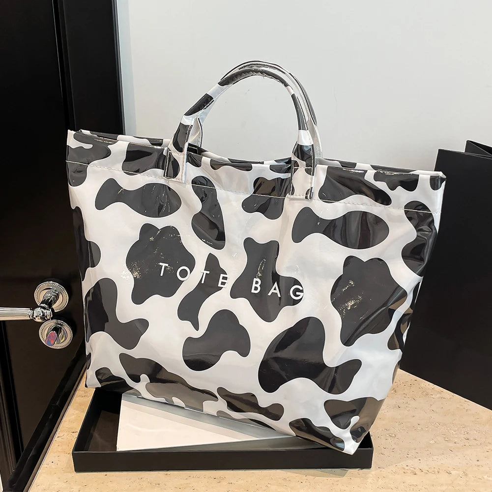 Women Fashion Tote Bag Daily Commuting Bag Large Capacity Slouchy Carrying Bag Stylish Top Handle Bag Outdoor Travel Bag