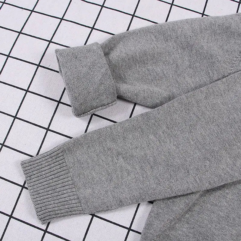 Autumn Boys Girls Knit Pullover Children Winter Clothes Cotton Sweatersuit Casual Chunky Cable Knitwear Baby Sweater Costume