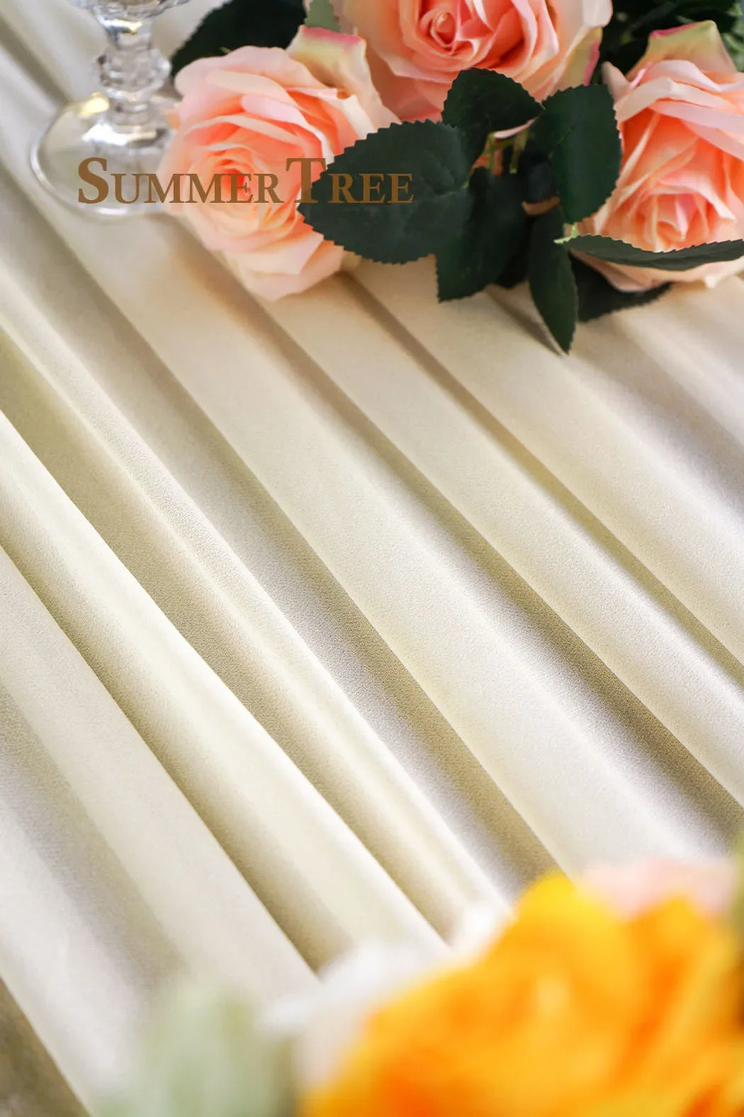 Sheer Table Runner Light Blue for Birthday Party Wedding Thanksgiving Halloween Home Dining Decorations