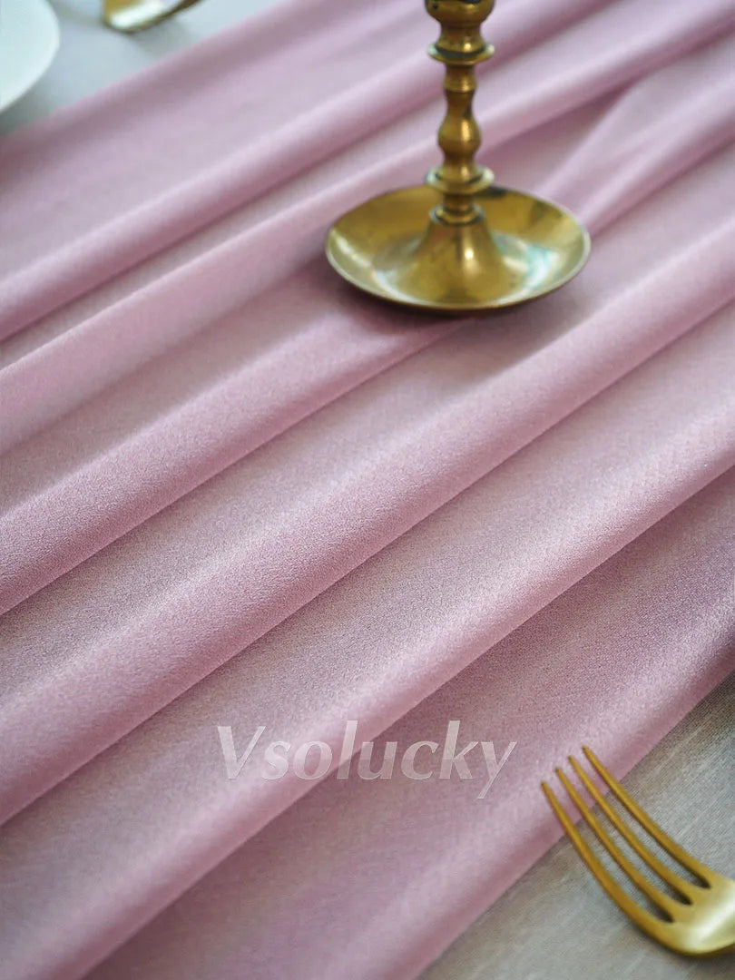 Sheer Table Runner Light Blue for Birthday Party Wedding Thanksgiving Halloween Home Dining Decorations
