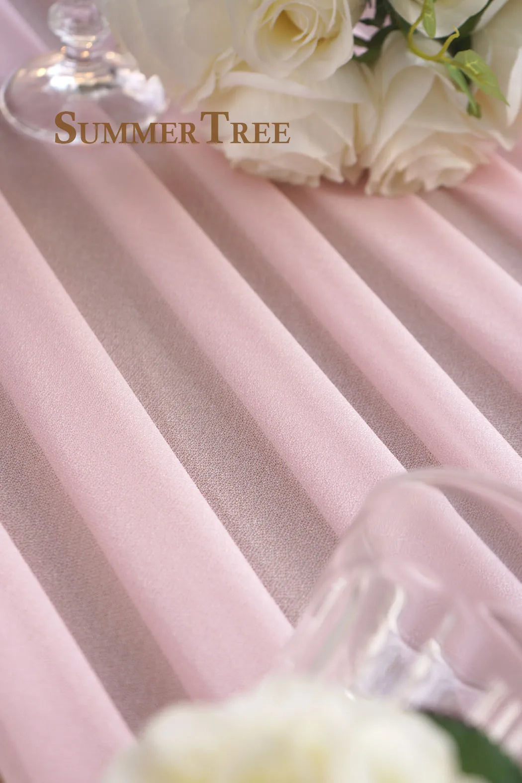 Sheer Table Runner Light Blue for Birthday Party Wedding Thanksgiving Halloween Home Dining Decorations
