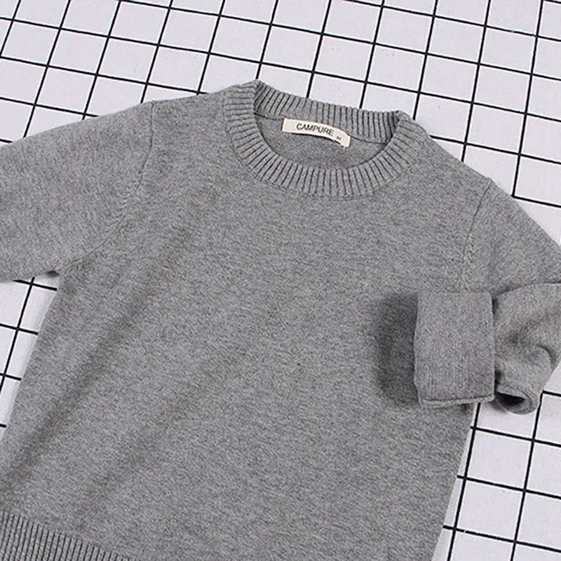 Autumn Boys Girls Knit Pullover Children Winter Clothes Cotton Sweatersuit Casual Chunky Cable Knitwear Baby Sweater Costume