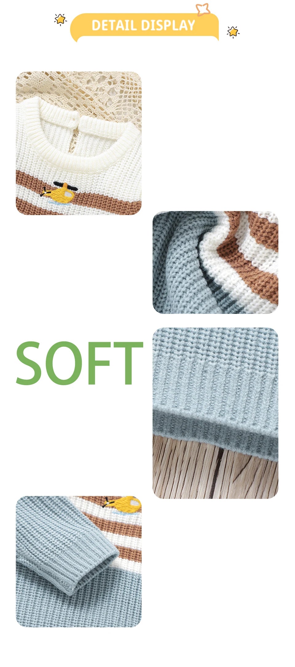 Baby Girls Knitted Sweaters Autumn Casual Round Neck Long Sleeve Newborn Infant Boys Pullovers Jumpers 1-3Y Toddler Knitwear Top