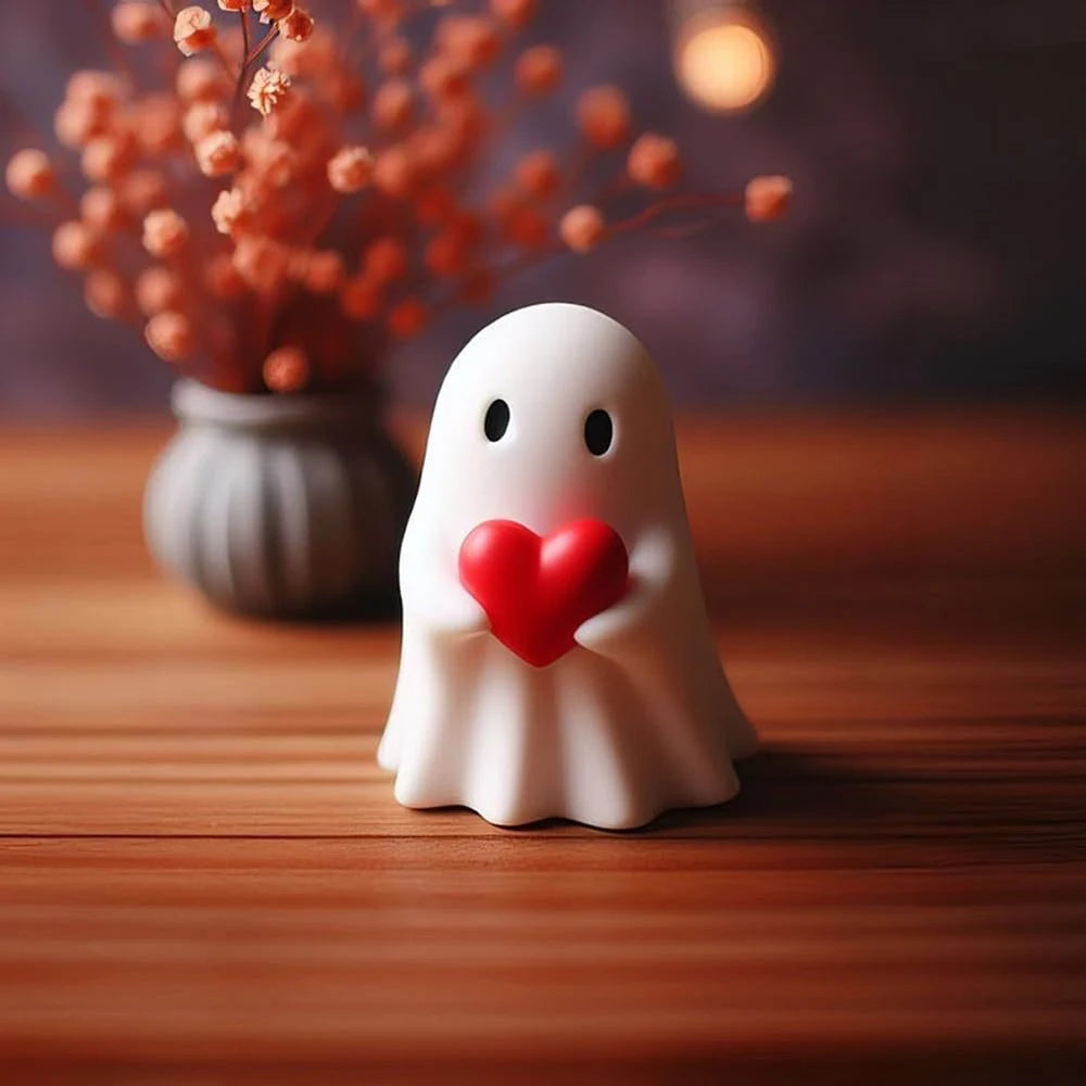 Middle Finger Cute Ghost Statue Ghosts Small Scary Ghost Figurines Halloween Home Decorations Halloween Ornaments