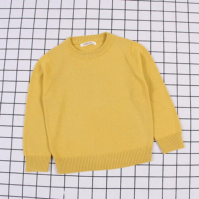 Autumn Boys Girls Knit Pullover Children Winter Clothes Cotton Sweatersuit Casual Chunky Cable Knitwear Baby Sweater Costume